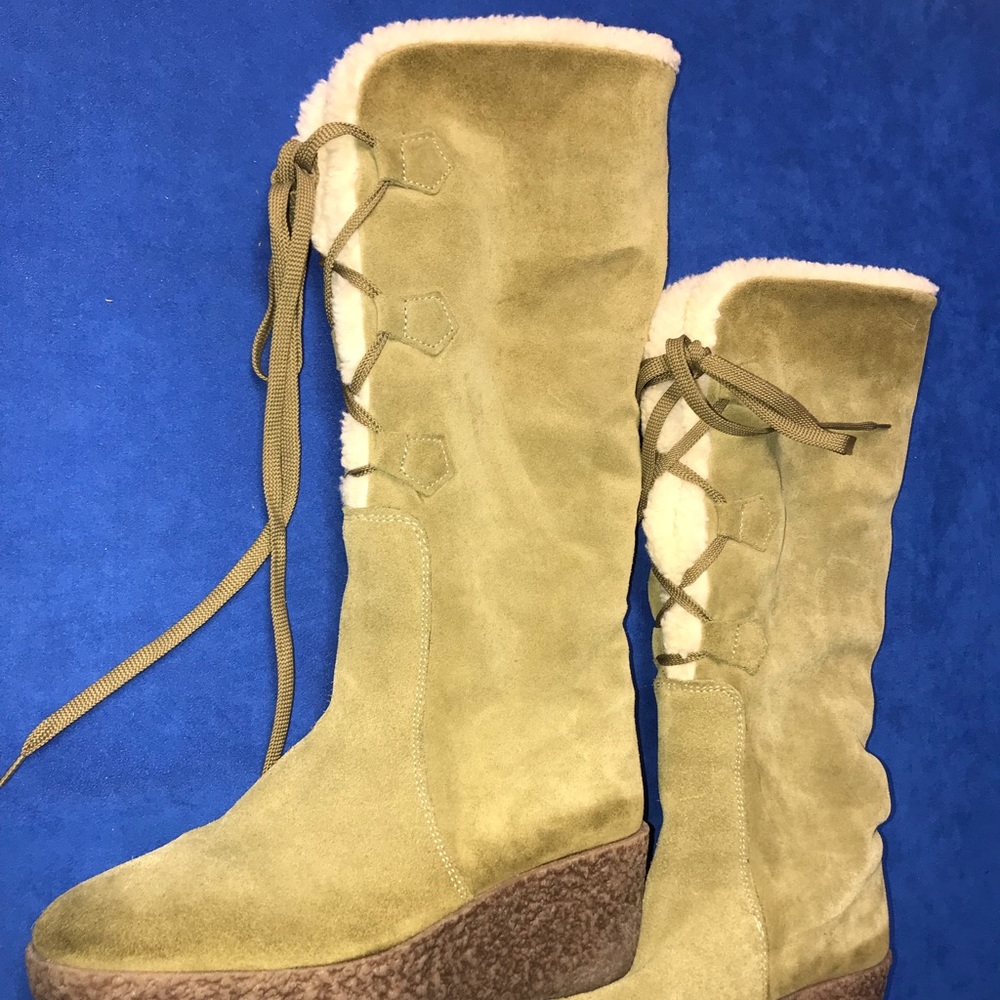 Michael Kors suede and shearling lined tall boots